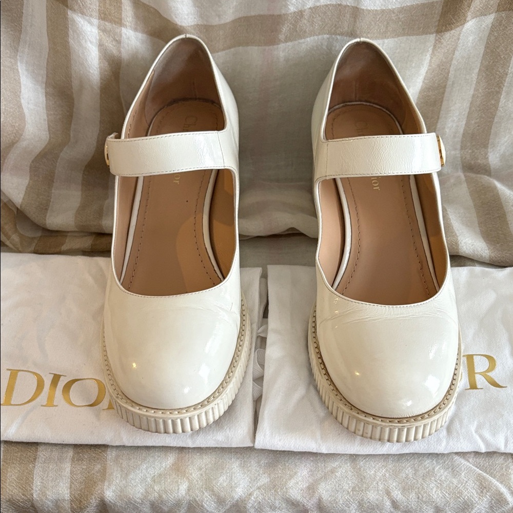In box Dior Women's Ivory Mary Jane Heels 39